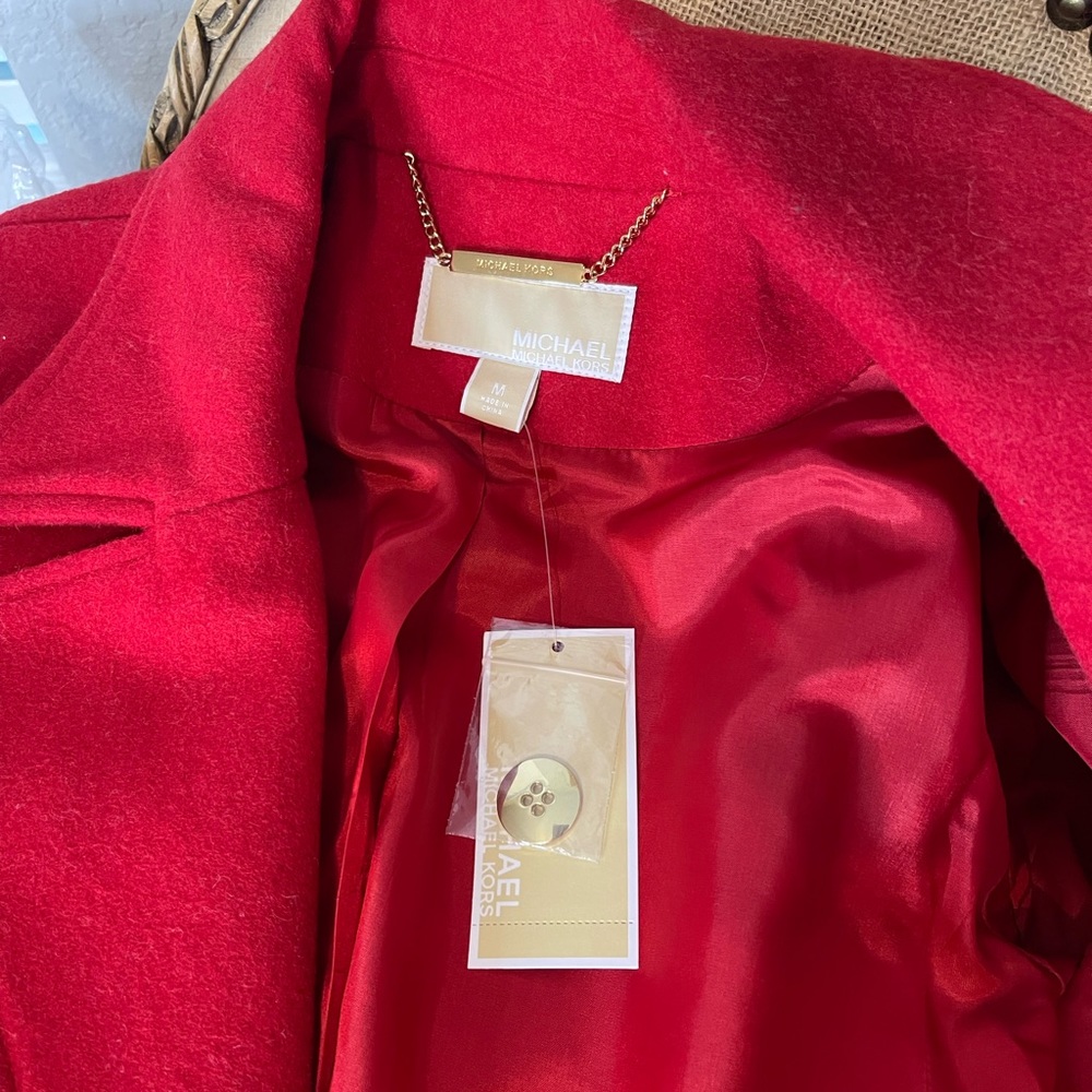NWT Michael Kors Red Coat - Picture 7 of 10